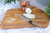 Schneidebrett rustikal aus Olivenholz ca. 40-45 cm